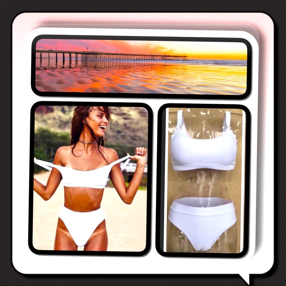 New White 2 Piece Bathing Suit 👙